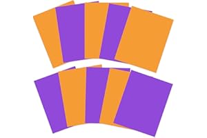Sakolla Halloween Gel Filter, 10 Pcs Orange Purple Color Correction Gel Light Filter, Transparent Color Overlays Film Plastic Sheets for Lighting, Led Light Outdoor Landscape 8.5 x 11 Inch