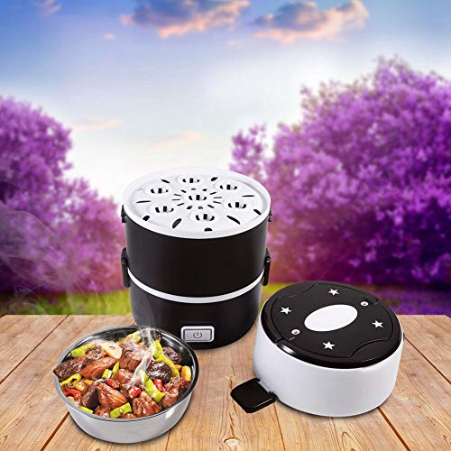 Heating Lunch Box, 3 Tier Electric Food Heating Box Heated Heating Lunch Box Set Food Warmer Container Bento Portable 220V Electric Heating Lunch Box