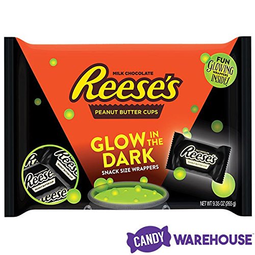 Reese's Peanut Butter Cups Snack Size Glow in the Dark Packs - 9.35 oz Bag