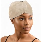 DONNA Satin Hair Wrap Cap for Pixie Cuts, Satin Sleep Cap for Short Hair | Wide satin band covers the hairline without a seam pressing in. Closure adjusts to any head. One size, all night.