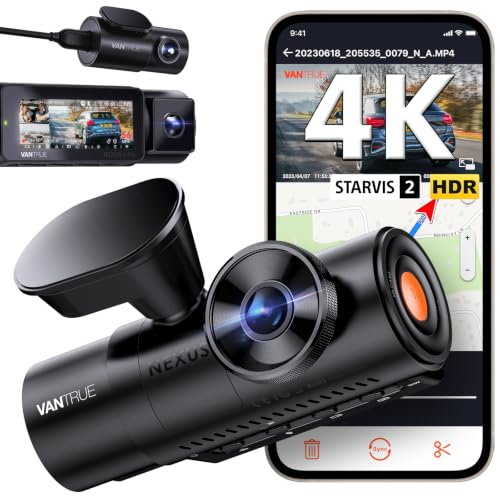 VANTRUE N4 Pro 4K+ 1080P+ 1080P STARVIS 2 Dashcam Auto, PlatePix™ Dash Cam