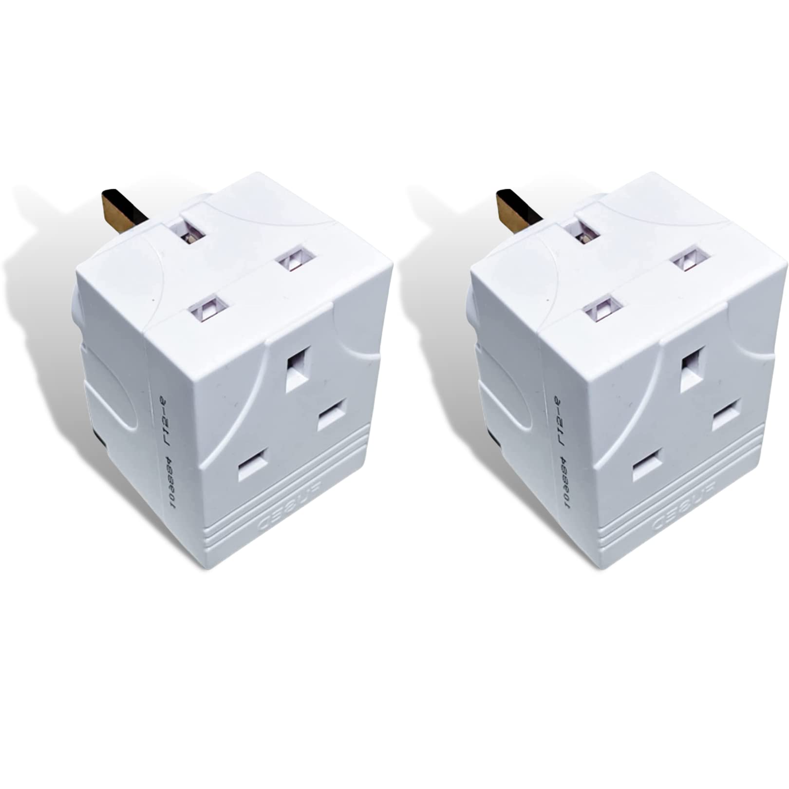 Laxis 3 Way Triple Plug Adaptor, 13A 250V UK Pin Multi Socket Extension Multiplug Adapter - Pins Splitter Plug, for DVD, Computer, Laptop, TV & Accessories