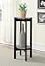 Convenience Concepts Newport Deluxe Plant Stand, Faux Cement/Black