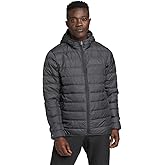 Eddie Bauer Men's CirrusLite Down Hooded Jacket, Dk Smoke Htr Recycled, Large Regular