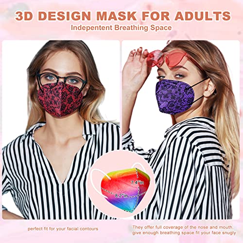 KN95 Face Masks for Adults, Individually Wrapped Printed KN95 Mask for