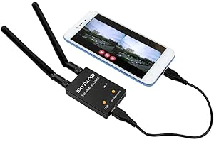 MLRPGO Skydroid OTG 5.8G 150CH UVC Dual Antenna Control Receiver FPV Receiver with Audio for Android Smartphone (Black)