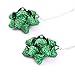 VK Accessories 1 Pair Dangle Earrings Green Large Bow Earrings for Womens, Girls Christmas Theme Gift Earring Hook Style Thanksgiving Day Earring Pendant(Green)