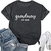 Grandma Shirts for Women in My Nana Era Letter Print Tshirt Mimi Gigi Grammy Graphic Tee