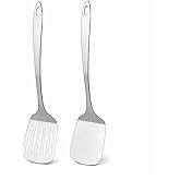 IMEEA Stainless Steel Spatula Set Metal Spatulas for Kitchen Use Slotted Turner for Cooking, 13.5-Inch