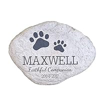 GiftsForYouNow Personalized Pet Memorial Garden Stone, 11" W x 8" H x 1 ½" D