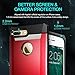 iPhone 7 Plus Case, ESR Hybrid Heavy Duty Shockproof Protective Case Cover [Metal Design] [Matte Silicone Back + Thickened TPU Bumper] for Apple iPhone 7 Plus 5.5 inches(Red)