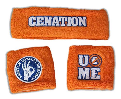 John cena headband wristband set choice of color wwe ne…