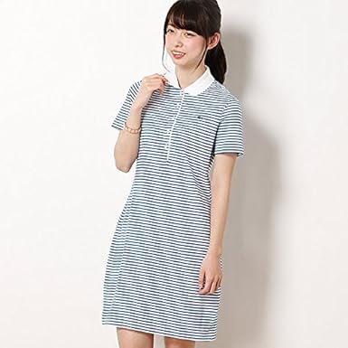 Amazon Co Jp ラコステ Lacoste ラコステ ボーダーポロワンピース 半袖 服 ファッション小物