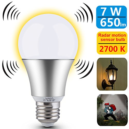 Motion sensor light bulb 7w smart bulb radar dusk to dawn led mot…