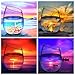 ONEST 4 Pack 5D DIY Diamond Painting Set Full Drill Paint Crystal Rhinestone Pictures for for Adults Kids Set Cup for Home Wall Decor (30X30CM/12X12inch)