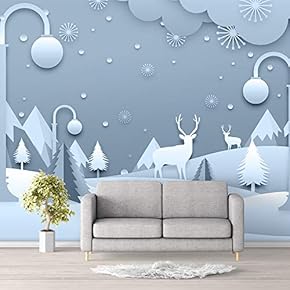 Wall Murals for Bedroom Snowflakes Large Removable Wallpaper Peel and Stick Wall Stickers - 66x96 inches