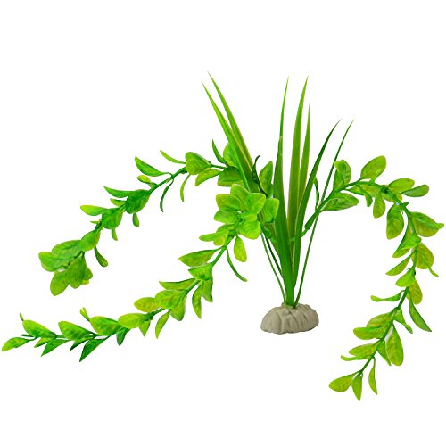 Fish Tank Decoration 6Pcs/Bag,12inch High The Bloom Times Green Artificial Aquatic Plant ,Used For Household And Office Aquarium Simulation Plastic Hydroponic Plants.