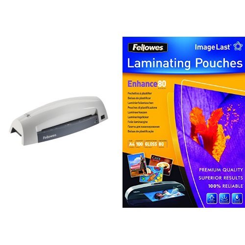 Fellowes Lunar A4 Personal Use Laminator and Pouches Bundle