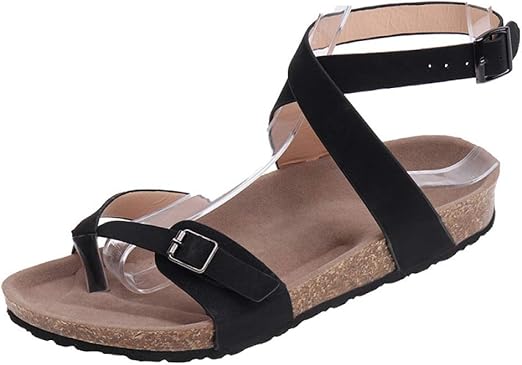 roman sandals black