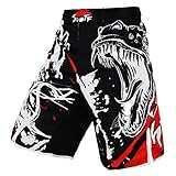 SUOTF Black Ink Style Domineering Screaming Fight MMA Fitness Breathable Shorts Boxing Tiger Muay Thai MMA Shorts