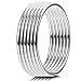 Jstyle 6 Pcs 1mm Stackble Rings Midi Stainless Steel Rings for Women Wedding Fashion Band