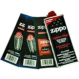 Zippo Gift Set - 4 oz Lighter Fluid 1 Wick Card & 2 Flint Card (12 flints)