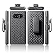 BELTRON Slim Protective Grip Case & Rotating Belt Clip Holster Combo for Samsung Galaxy Note 8 with Built In Kickstand