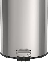 Tramontina 5L Pedal Bin Stainless Steel Bathroom Bin with Lid 20.5cm Ø view 5