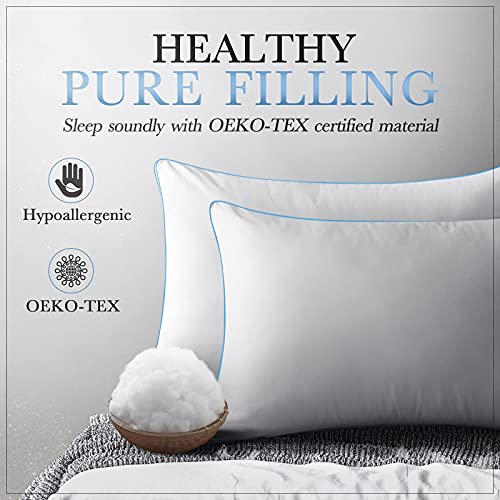 viewstar Standard Size Pillows for Sleeping, Bed Pillows 2 Pack Hotel