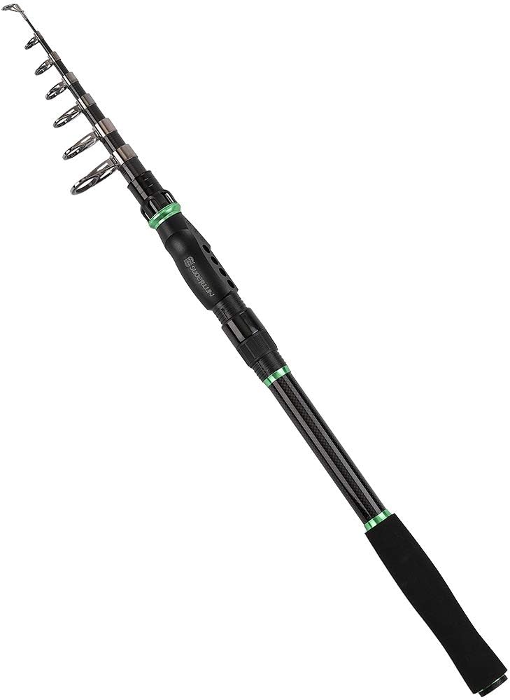 SKYSPER Telescopic Fishing Rod Portable Carbon Fiber Fishing Pole Saltwater Freshwater Travel Retractable Spinning Fishing Rod
