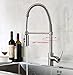 TimeArrow TAF852R-BN01 Stainless Modern Commercial Brushed Nickel Pull Down Sprayer Kitchen Faucet, Single Handle Kitchen Sink Faucet With Deck Plate