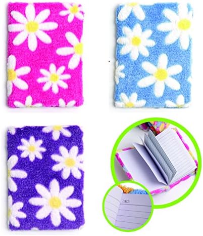 A6 kids notebook for Kids Daisy Plush notepad diary Lined Memo Book package of 3 Lined Paper 60 pages