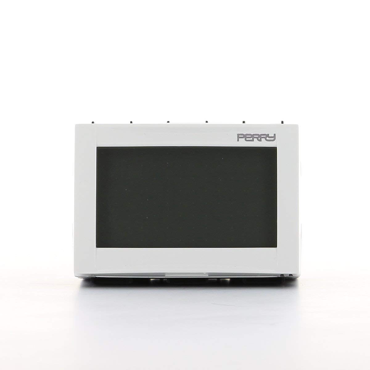 Termostato digitale Perry 1TITE542 da incasso 3V serie MOON SOFT TOUCH 2 livelli di temperatura + antigelo retroilluminazione temporizzata Autonomia 24 mesi Ingresso comando telefonico Indicazione stato relé, batteria scarica, Comando EST/INV 3 frontali