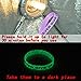 GOGO 10 PCS Never Give Up Silicone Wristbands, Glow-in-The-Dark Rubber Bracelets