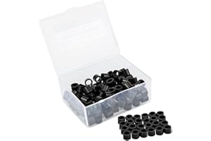 GYOTUU 100Pcs Silicone Color Coding Rings, Easy to Clean Dental Instrument Coding Rings, Silicone Color Coding Ribbons for Distinguishing Instruments(Black)
