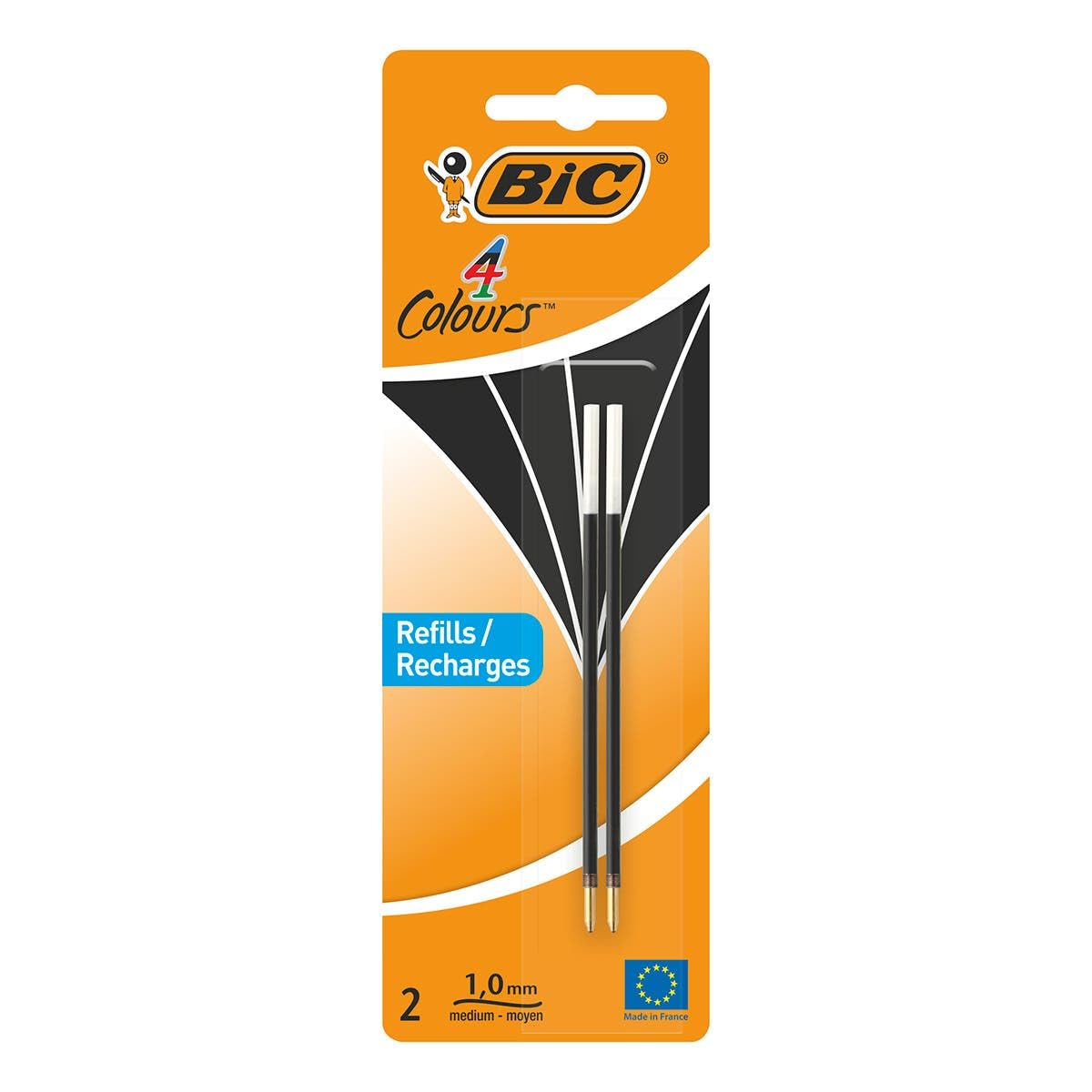 Photo 1 of BIC Ballpoint Pen 4 Colours 2 Items Black