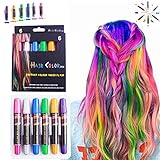 Hair Chalk Pens, LAWOHO 6 Colors Temporary Hair Chalks Salon, Non-Toxic Washable Hair Dye Colors for Halloween Christmas Birthday Party, Cosplay, Concert, Gifts for Girls Kids & Adults