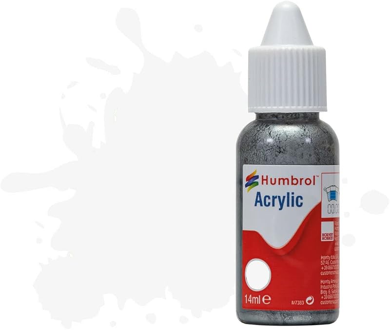 Humbrol Model Paint No 22 White Gloss 14ml Acrylic for Models</n>