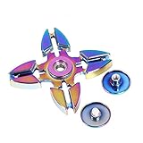 Sizet Rainbow Tri-Fidget Hand Finger Spinner EDC Focus Toy for Kids Adults Autism (rainbow 3)