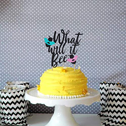 What Will It Bee Cake Topper Bumble Bee Gender Reveal Blue Or Pink He Or She Baby Shower Party Favor Glitter Decorations In Kenya Whizz Cake Toppers