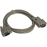 Your Cable Store 3 Foot DB9 9 Pin Serial Port Cable Male/Male RS232
