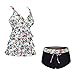 COCOPEAR Two Piece Tankini Swimsuit Floral Pint Plus Size Swimwear(FBA)