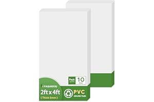 Fasarxiu 24"x48" Smooth Drop Ceiling Tiles Waterproof High-Grade PVC Ceiling Tiles 2x4 Fire-Rated - Easy Drop-in Installation - Case of 10 (80 sq. ft.)