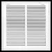 HVAC Premium 14'' X 14'' Steel Return Air Filter Grille for 1'' Filter - Removable Face/Door - HVAC Duct Cover - Flat Stamped Face - White [Outer Dimensions: 16 5/8''w X 16 5/8''h]