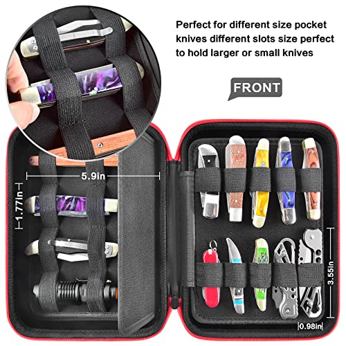ANKHOH Pocket Knife Display Case, 24+ Folding Knife Collection Storage