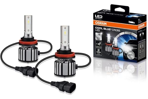 KIT LED COOL BLUE CROSS H8/H11/H16 OSRAM - 64211CW CBC - Potência 23W - Tensão 12V - 2 anos de Garantia - 6000K Branca Azulada