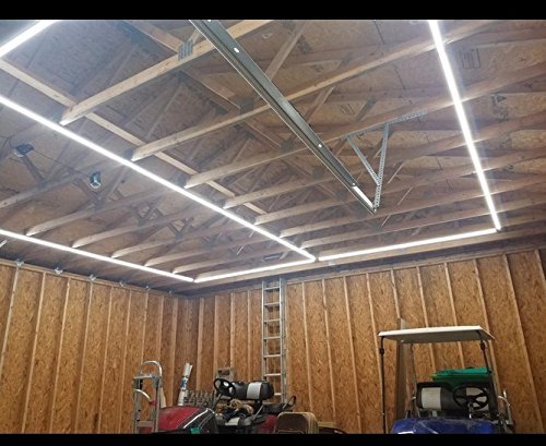 T5 Integrated Single Fixture,LED Shop Light for in Garag,4FT, 2200lm, (Super Bright White), 20W, Utility Shop Light, Ceiling and Under Cabinet Light,Corded Electric with ON/Off Switch,6000-6500k 6pk