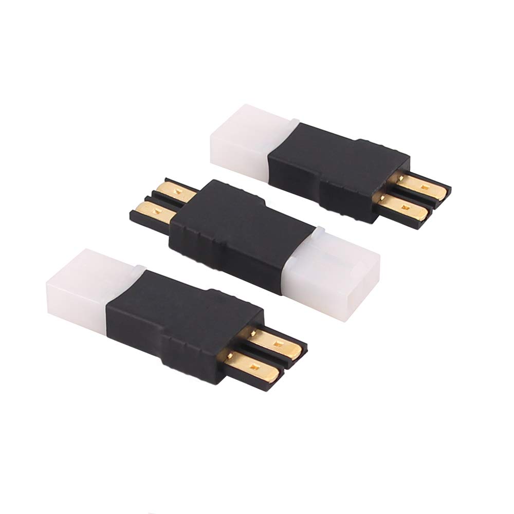 OliRC 3pcs Compatible with TRX Traxas Style Male Connector to plug for Big Tamiya Female Adapter(C65-3)