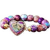 ZOSOJONA Women Wrap Bracelet Boho Natural Jasper Crystal Stone Beads Strand Bracelets