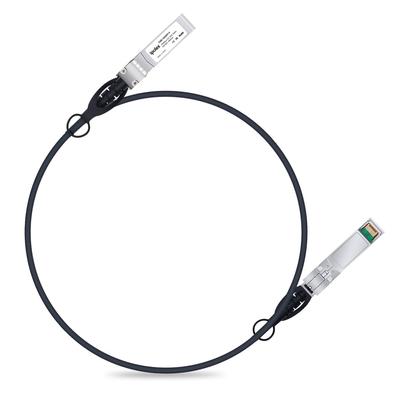 ipolex 1 PC 10Gb SFP+ Cable, 10GBASE-CU Direct Attach Copper(DAC) Passive Twinax Cable Compatible for Cisco, Ubiquiti UniFi UC-DAC-SFP+, Meraki, Mikrotik and Other Open Switches. 1m/3.28ft.